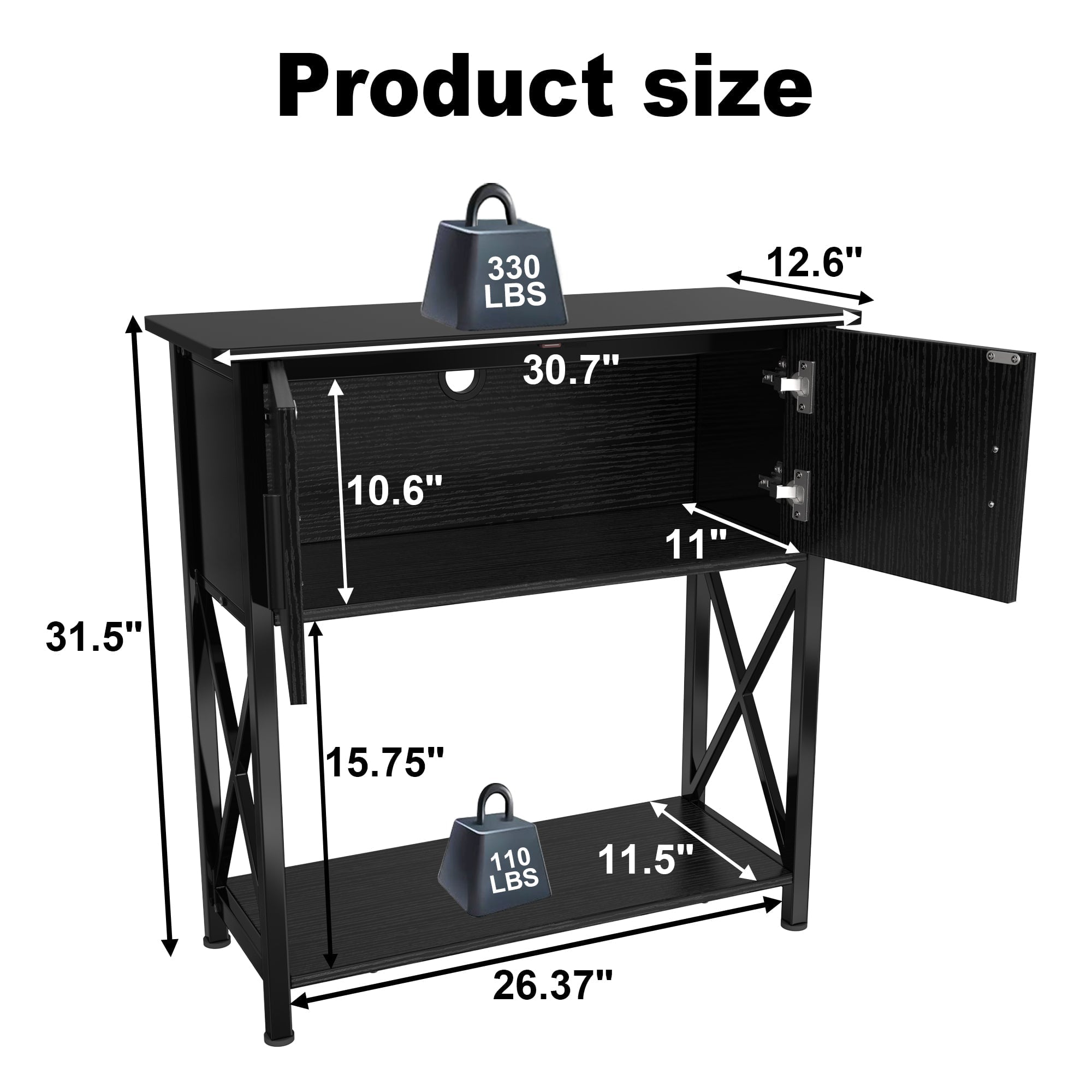29 Gallon Aquarium Stand Metal Fish Tank Stand with Cabinet,30.7 ...